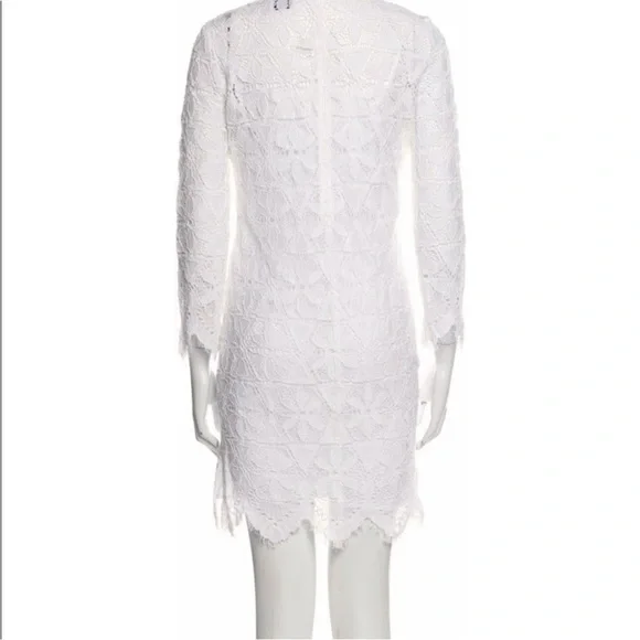 Frame White Long Sleeve Lace Cover Up Dress - Picture 3 of 7